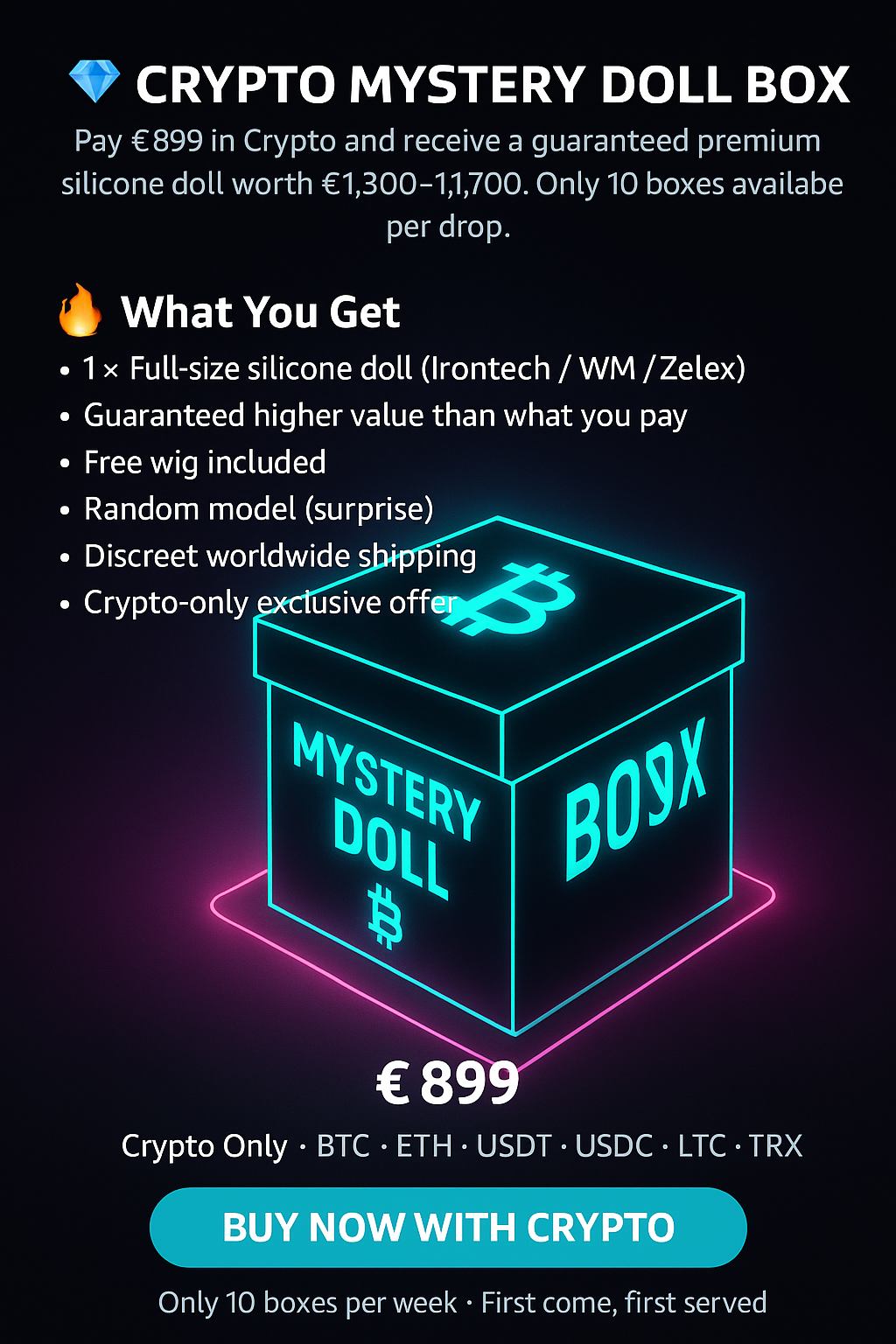 Crypto Mystery Doll Box – Premium Surprise | XDolls24.com